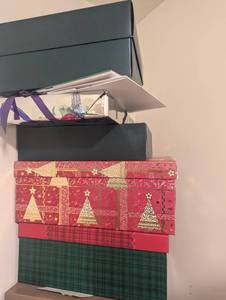 lot 256 image: Christmas Wrap, bows, bags, boxes the mother lode of presentation tools