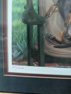 lot 275 image: Dachshund Art  Framed art