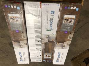 5 Boxes of Lifeproof Frogtown Valley Walnut 12 MIL x 8.7 in. W x 48 in. L Click Lock Waterproof Luxury Vinyl Plank Flooring (20.06 sqftcase)   Customer Returns See Pictures