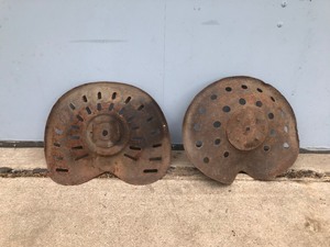 lot 205 image: 2 - Vintage Metal Tractor Seats