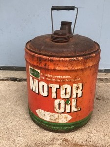 lot 208 image: Vintage Farm-Oyl Motor Oil Metal Can