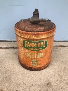 lot 212 image: Vintage Farm-Oyl Lubricants Can