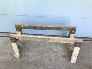lot 245 image: Pair of Wooden Saw Horses