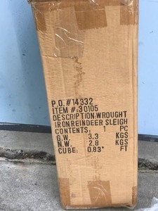 lot 290 image: Wrought Iron Reindeer Assembly  - New in the box