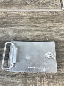 lot 307 image: 1976 Burlington Northern Railroad Belt Buckle - BN Safety Leaders on the front and says 1976 F&S on the back