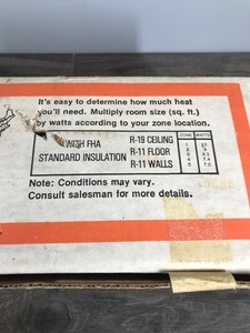 lot 308 image: Sun Warm Electric Baseboard Heating System