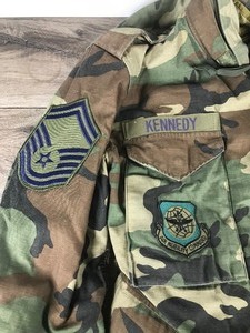 lot 343 image: USAF Military Jacket with Patches, Name Tag & Rank