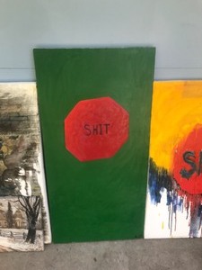 lot 398 image: Lot of 5 Paintings on Canvas