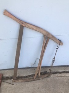lot 401 image: 2 - Vintage Buck Bow Saws and 1 that is in Pieces