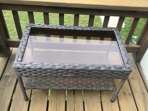 lot 435 image: Hampton Bay Patio Table with Glass Top