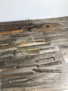 lot 443 image: Vintage Wedges for Logging - Blacksmith Tools & More