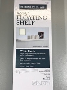 lot 534 image: Designers Image Floating Shelf - White Finish