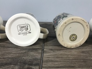 lot 536 image: 5 Sun Valley Cups (Pioneer East Liverpool, Ohio U.SA.) - 1 Austria Cup (Original King Austria - Handmade Handpainted)