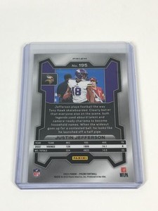 lot 570 image: 2023 Panini Prizm Justin Jefferson Base #195 Minnesota Vikings