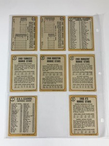 lot 593 image: Lot of 8 - 1968 Topps Baseball Cards