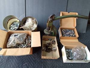 lot 142 image: Upholstery button making tool and accessories