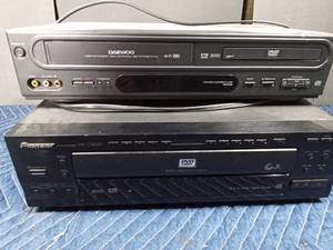 lot 89 image: Daewood VHSDVD player and a Pioneer 3-disc changer DVD player