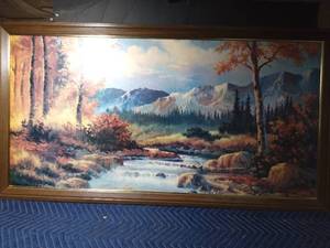 lot 69 image: Mountain scenery picture by Carrick