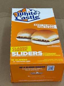 lot 16 image: White Castle Classic Cheese Sliders - 16 Pack