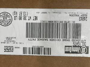 lot 18 image: Jimmy Dean Delights Applewood Smoke Chicken Sausage Patty - 30 lbs