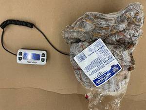 lot 151 image: Accuteck Digital Scale with Prairie Creek Pit-Smoked Whole Pork Butt