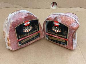 lot 42 image: Lot of 2 Hormel Cure 81 Cherrywood Sliced Smoked Ham