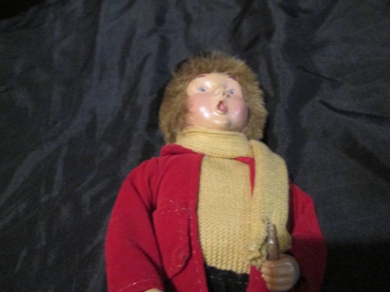 Authentic Byers Choice LTD man with bell Caroler Doll