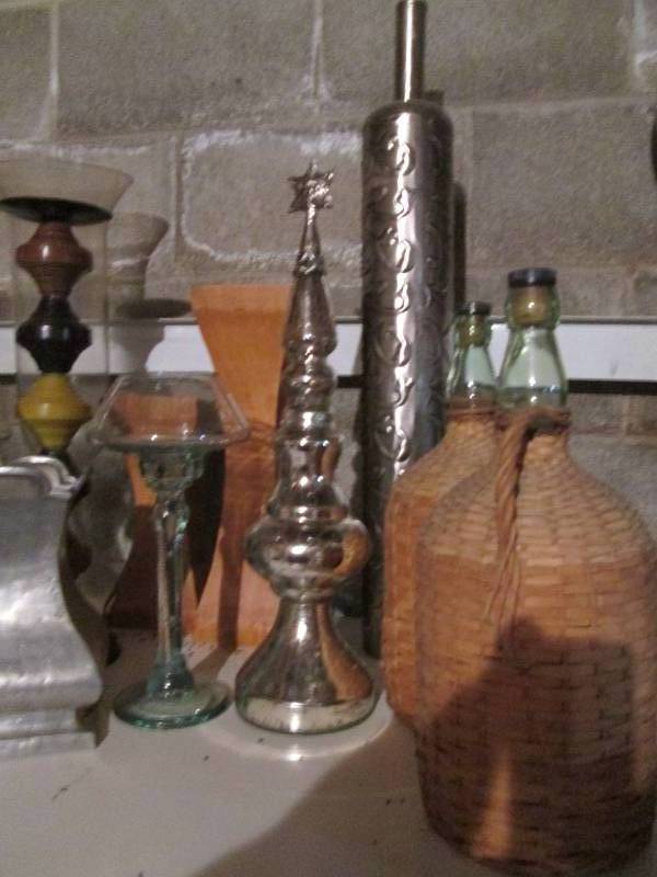Elegant and tasteful tall vase and home decor grouping (from 10 to 27 approximately tall