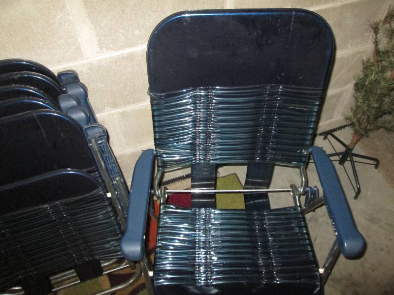 Set of (6) reinforced plastic outdoor Patio chairs