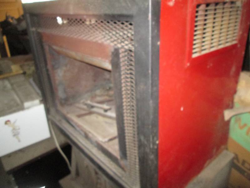 Metal Cased free-standing Wood burning fireplace Structure