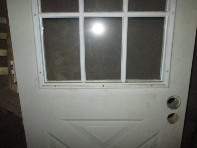32In Insulated Entry door with 9-section paned window