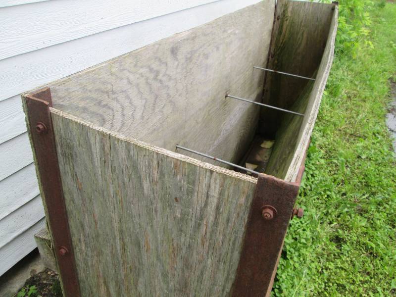 Metal frame and Wood Livestock Feeder