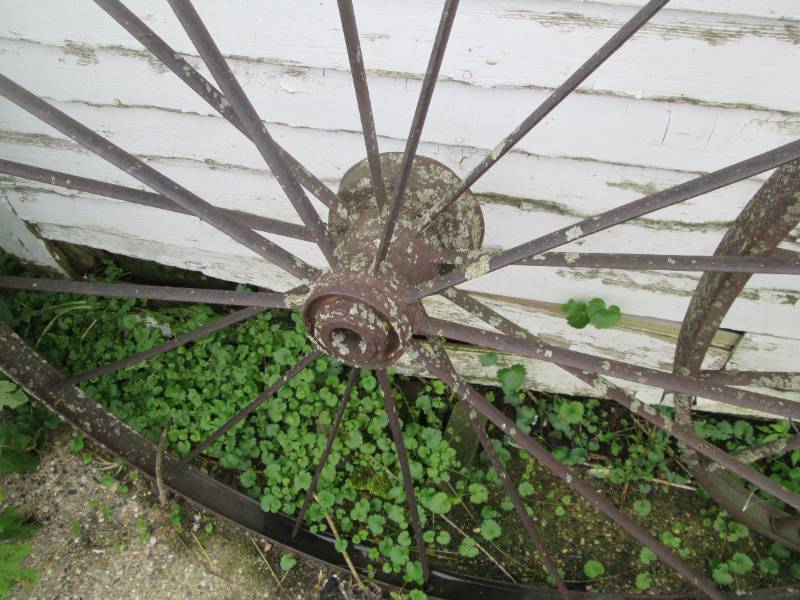 Pair of Vintage Steel Wagon Wheels