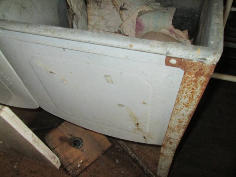 Antique Metal dual basin utility sink