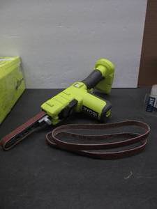 lot 216 image: RYOBI ONE 18V Cordless 12 in. X 18 in. Belt Sander (Tool Only) TESTED, USED, WORKS