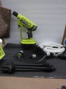 lot 229 image: RYOBI RY120350 ONE 18-Volt 320 PSI 0.8 GPM Cold Water Cordless Power Cleaner (Tool Only) USED, TESTED, WORKS