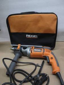 lot 236 image: Ridgid R5011 Drill, 8.5A 12-Inch (13mm) 2-Speed Hammer Drill with bag USED,TESTED, WORKS