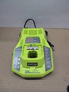lot 256 image: Ryobi P117 One 18 Volt Dual Chemistry IntelliPort Lithium Ion and NiCad Battery Charger (Battery Not Included, Charger Only) SLIGHTLY USED, TESTED, WORKS
