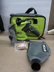 lot 258 image: Ryobi -JM83K-AC Biscuit Joiner Kit SLIGHTLY USED, TESTED, WORKS