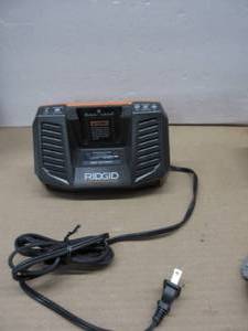 lot 263 image: Ridgid R840095 Gen5X Genuine OEM Dual Chemistry Battery Charger for 18V lithium ion or NiCad batteries with Temperature Monitoring and Energy Saving (Battery Not Included, Charger Only) SLIGHTLY USED, TESTED, WORKS