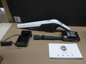 lot 200 image: Hoover DustChaser Handheld Vacuum Cleaner, Cordless Mini Lightweight, BH57010, White Charger, Battery, Attachment included. TESTED, WORKS, USED