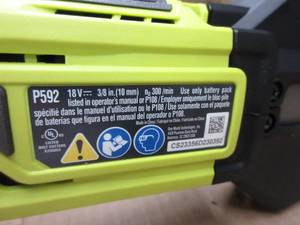 lot 242 image: Ryobi 18-Volt One Cordless Bolt Cutters (Tool Only) SLIGHTLY USED, TESTED, WORKS