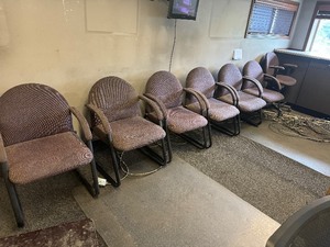 lot 10 image: Six Matching Chairs and Matching Task Chair