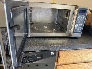 lot 23 image: Amana Commercial 1000 Countertop Microwave. Very clean.