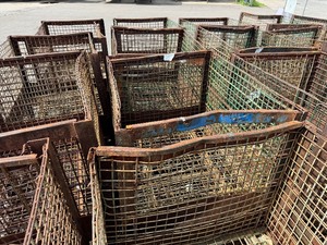 lot 33 image: Eight Metal Bins. 40 x 48 x 36
