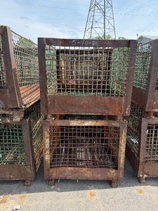 lot 34 image: Eight Metal Bins. 40 x 48 x 36