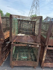 lot 35 image: Eight Metal Bins. 40 x 48 x 36