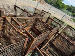 lot 36 image: Eight Metal Bins. 40 x 48 x 36