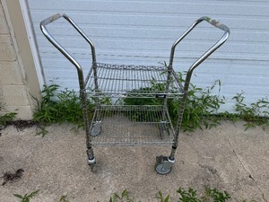lot 48 image: Uline Two Shelf Metro Cart 18 x 24 x 39
