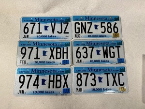 lot 121 image: Minnesota License Plates (Qty 6)